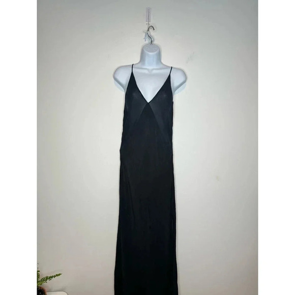 90's Vintage Jean Paul Gaultier Silk Maxi Slip Dress Sheer Y2K SIZE 10 - Picture 2 of 8